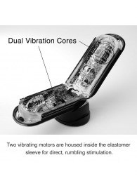 Черный мастурбатор Flip Zero с вибрацией - Tenga - в Петрозаводске купить с доставкой