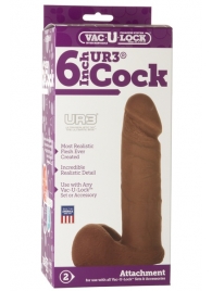 Насадка-мулат для трусиков Vac-U-Lock 6  ULTRASKYN Cock - 17,3 см. - Doc Johnson - купить с доставкой в Петрозаводске