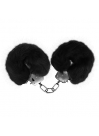 Черные меховые наручники Love с ключиками - Baile - купить с доставкой в Петрозаводске