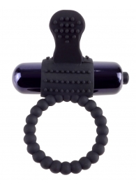 Черное эрекционное виброкольцо Vibrating Silicone Super Ring - Pipedream - в Петрозаводске купить с доставкой