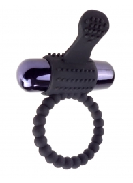 Черное эрекционное виброкольцо Vibrating Silicone Super Ring - Pipedream - в Петрозаводске купить с доставкой