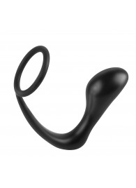Эрекционное кольцо с анальной пробкой Ass-Gasm Cockring Plug - Pipedream - в Петрозаводске купить с доставкой