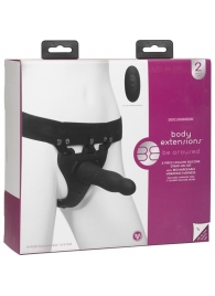 Черный полый вибрострапон Body Extensions BE Aroused - 17,78 см. - Doc Johnson - купить с доставкой в Петрозаводске