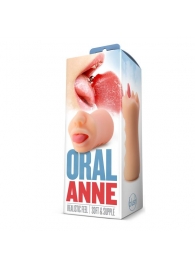 Телесный мастурбатор-ротик с язычком Oral Anne - Blush Novelties - в Петрозаводске купить с доставкой