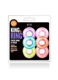 Набор из 6 эрекционных колец King of the Ring - Blush Novelties - в Петрозаводске купить с доставкой