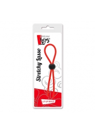 Красное эрекционное лассо с одной бусиной-утяжкой STRETCHY THIN LASSO - Dream Toys - в Петрозаводске купить с доставкой