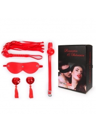 Пикантный набор БДСМ из 4 предметов в красном цвете - Notabu - купить с доставкой в Петрозаводске