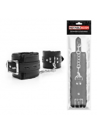 Черные наручники на металлических карабинах - Notabu - купить с доставкой в Петрозаводске