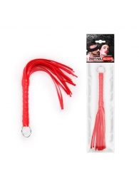 Красная плеть с рукоятью в оплетке - 28 см. - Notabu - купить с доставкой в Петрозаводске