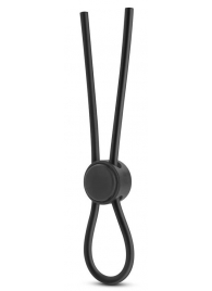 Черное силиконовое лассо на пенис SILICONE LOOP COCK RING - Blush Novelties - в Петрозаводске купить с доставкой