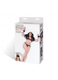 Чёрные манжеты для фиксации на кровати Bondage Bed Strap - Lux Fetish - купить с доставкой в Петрозаводске