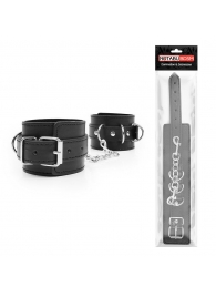 Черные оковы на регулируемых ремешках с цепочкой - Notabu - купить с доставкой в Петрозаводске