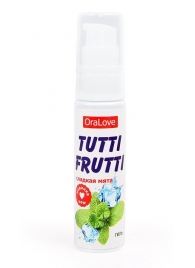 Гель-смазка Tutti-frutti со вкусом сладкой мяты - 30 гр. - Биоритм - купить с доставкой в Петрозаводске