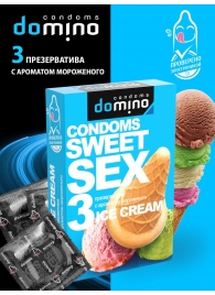 Презервативы для орального секса DOMINO Sweet Sex с ароматом мороженого - 3 шт. - Domino - купить с доставкой в Петрозаводске