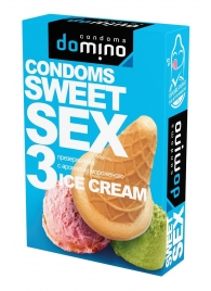 Презервативы для орального секса DOMINO Sweet Sex с ароматом мороженого - 3 шт. - Domino - купить с доставкой в Петрозаводске