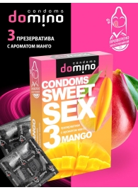 Презервативы для орального секса DOMINO Sweet Sex с ароматом манго - 3 шт. - Domino - купить с доставкой в Петрозаводске
