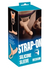 Силиконовый полый страпон на ремнях Silicone Strap-on - 16 см. - Orion - купить с доставкой в Петрозаводске