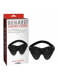Черная маска на глаза Behave - Chisa - купить с доставкой в Петрозаводске