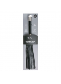 Черная плеть Easytoys Flogger With Metal Grip - 38 см. - Easy toys - купить с доставкой в Петрозаводске
