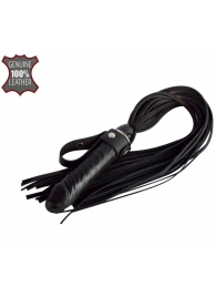 Черная плеть  Ковбой  с ручкой-фаллосом - 55 см. - Sitabella - купить с доставкой в Петрозаводске