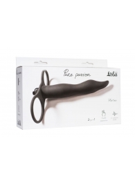 Черная вибронасадка для двойного проникновения Flirtini - 15,9 см. - Lola Games - купить с доставкой в Петрозаводске