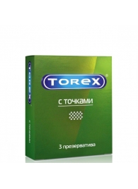 Текстурированные презервативы Torex  С точками  - 3 шт. - Torex - купить с доставкой в Петрозаводске