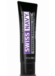 Возбуждающий гель-лубрикант на водной основе Sensual Arousal Lubricant - 10 мл. - Swiss navy - купить с доставкой в Петрозаводске