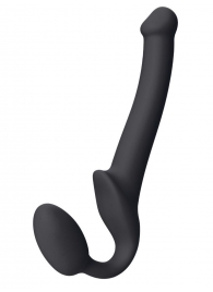 Черный безремневой страпон Silicone Bendable Strap-On S - Strap-on-me - купить с доставкой в Петрозаводске