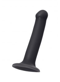Черный фаллос на присоске Silicone Bendable Dildo M - 18 см. - Strap-on-me - купить с доставкой в Петрозаводске