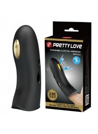 Черная вибронасадка на палец с электростимуляцией Marico - Baile - купить с доставкой в Петрозаводске