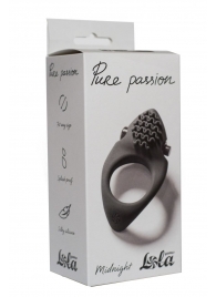 Черное эрекционное виброкольцо Pure Passion Midnight - Lola Games - в Петрозаводске купить с доставкой