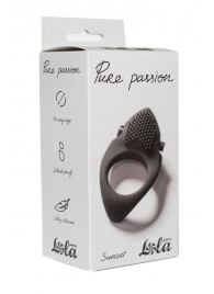 Черное эрекционное виброкольцо Pure Passion Sunset - Lola Games - в Петрозаводске купить с доставкой