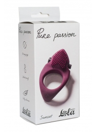 Бордовое эрекционное виброкольцо Pure Passion Sunset - Lola Games - в Петрозаводске купить с доставкой