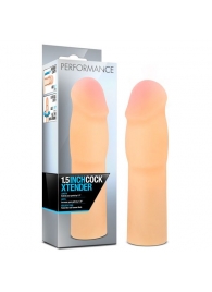 Телесная насадка-удлинитель на пенис PERFORMANCE 1.5INCH COCK XTENDER - 16 см. - Blush Novelties - в Петрозаводске купить с доставкой