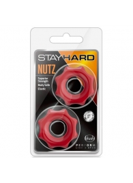 Набор из 2 красных фигурных эрекционных колец NUTZ - Blush Novelties - в Петрозаводске купить с доставкой