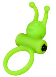 Зеленое эрекционное виброкольцо на пенис Cock Ring - A-toys - в Петрозаводске купить с доставкой
