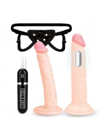 Регулируемые трусики с 2 насадками - 16 и 15 см. - Lux Fetish - купить с доставкой в Петрозаводске