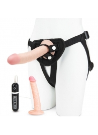Регулируемые трусики с 2 насадками - 16 и 15 см. - Lux Fetish - купить с доставкой в Петрозаводске