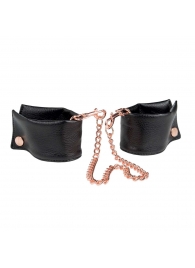 Черные мягкие наручники Entice French Cuffs с цепью - California Exotic Novelties - купить с доставкой в Петрозаводске