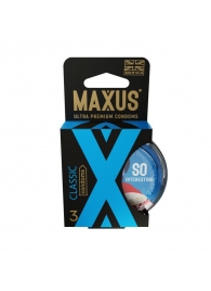Классические презервативы в пластиковом кейсе MAXUS Classic - 3 шт. - Maxus - купить с доставкой в Петрозаводске