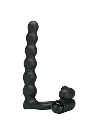 Черная насадка для двойной стимуляции Hercules Penis Sheath III - 15,3 см. - Baile - купить с доставкой в Петрозаводске