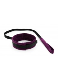 Фиолетово-черный ошейник My Rules с поводком - БДСМ Арсенал - купить с доставкой в Петрозаводске