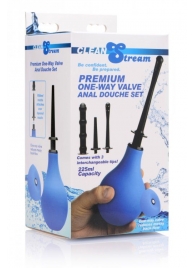 Анальный душ с 3 насадками Premium One-way Valve Anal Douche Set - XR Brands - купить с доставкой в Петрозаводске