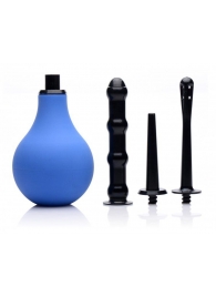 Анальный душ с 3 насадками Premium One-way Valve Anal Douche Set - XR Brands - купить с доставкой в Петрозаводске