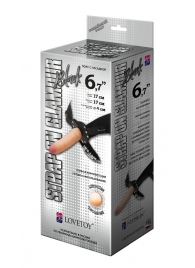 Пояс-трусики с насадкой Glamour - 17 см. - LOVETOY (А-Полимер) - купить с доставкой в Петрозаводске