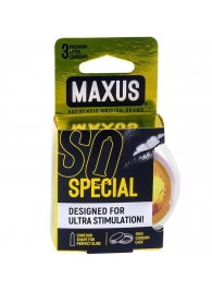 Презервативы с точками и рёбрами в пластиковом кейсе MAXUS Special - 3 шт. - Maxus - купить с доставкой в Петрозаводске