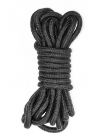 Черная веревка Do Not Disturb - 5 м. - Lola Games - купить с доставкой в Петрозаводске