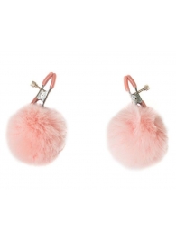 Зажимы на соски Angelic с розовыми меховыми шариками - Lola Games - купить с доставкой в Петрозаводске