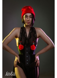 Зажимы на соски Angelic с красными меховыми шариками - Lola Games - купить с доставкой в Петрозаводске