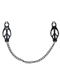 Зажимы на соски Darkside с цепочкой - Lola Games - купить с доставкой в Петрозаводске